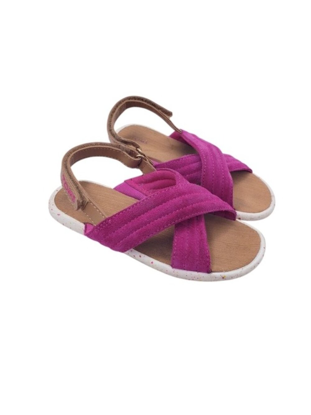Toms Pink Tiny Viv Very Berry Suede Criss Cross Sandals Girls Toddler Size 10